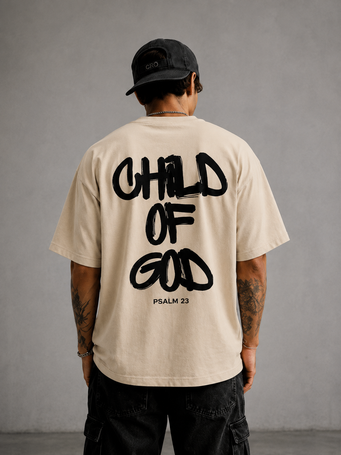 Child of God Oversized Beige T-Shirt
