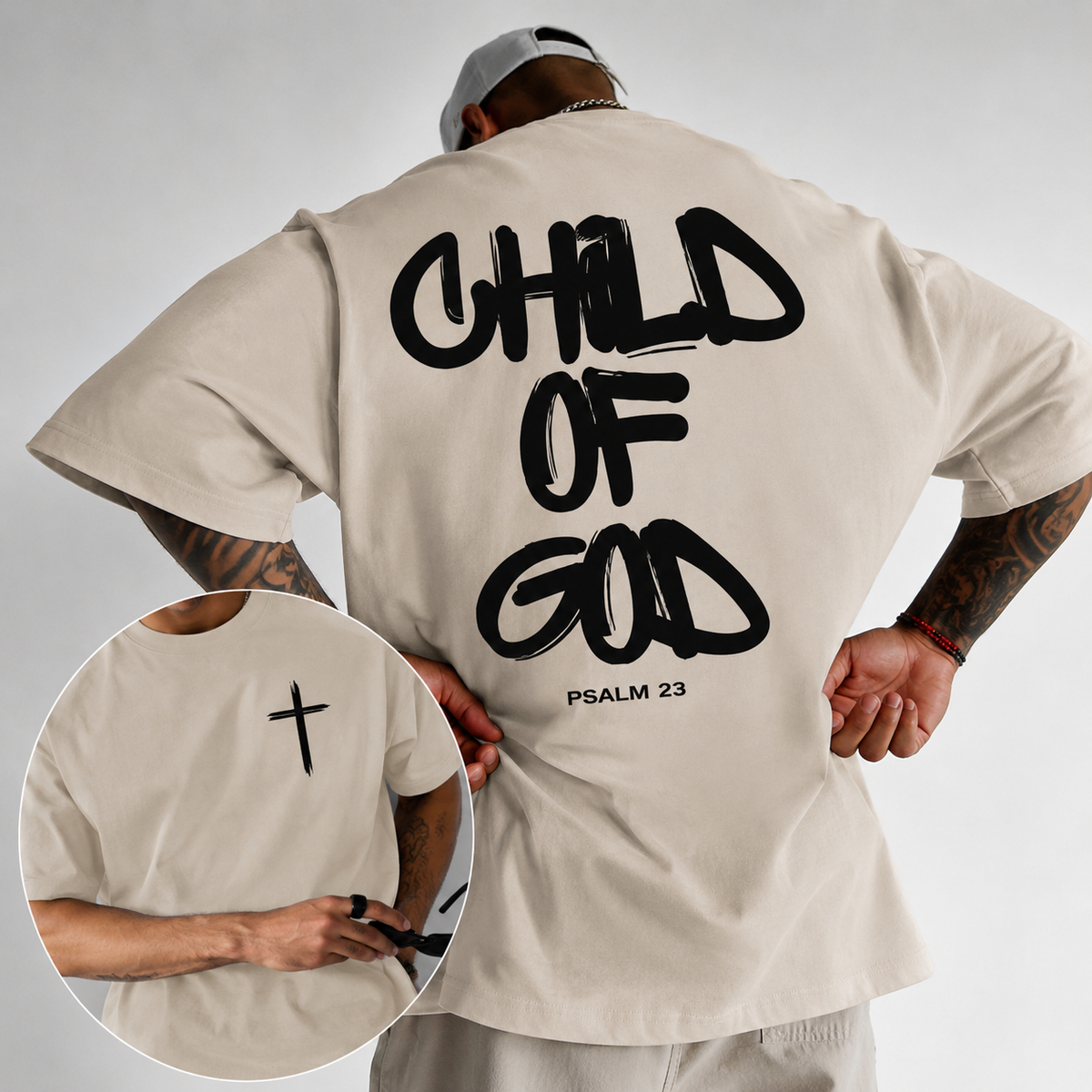 Child of God Oversized Beige T-Shirt